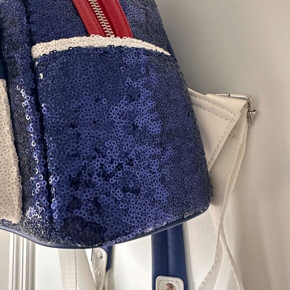 Loungefly NFL New York Giants Sequin Mini Backpack Blue main image 14
